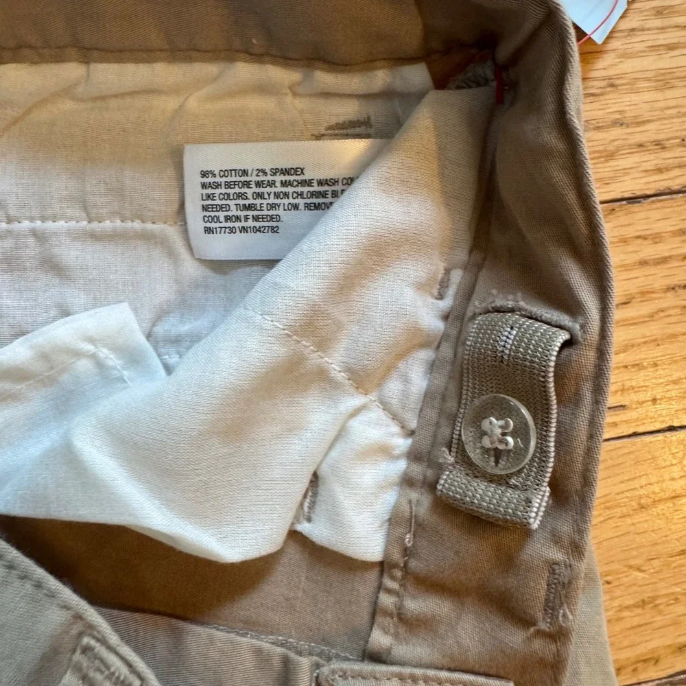 Cat & Jack Boys Khaki School Uniform Shorts Stretch Adjustable Waist Tan Size 10